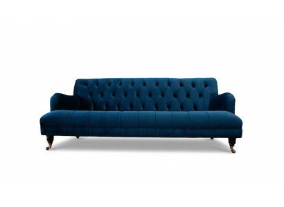 Design Chesterfield de luxe Canapé en tissu textile - neuf