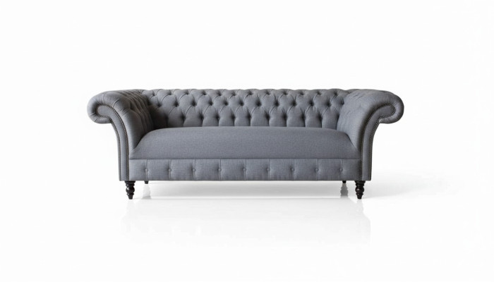 Canapé 3 places Chesterfield Tissu de luxe pour canapés et sofas