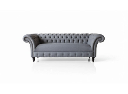 Canapé 3 places Chesterfield Tissu de luxe pour canapés et sofas