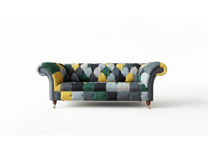 Conception classique Canapé en tissu Chesterfield 3 places Canapés Canapés Rembourrage