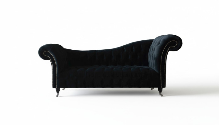 Canapé Luxe Textile Chesterfield Canapé Rembourrage 3 Places Ensemble Velours Bleu