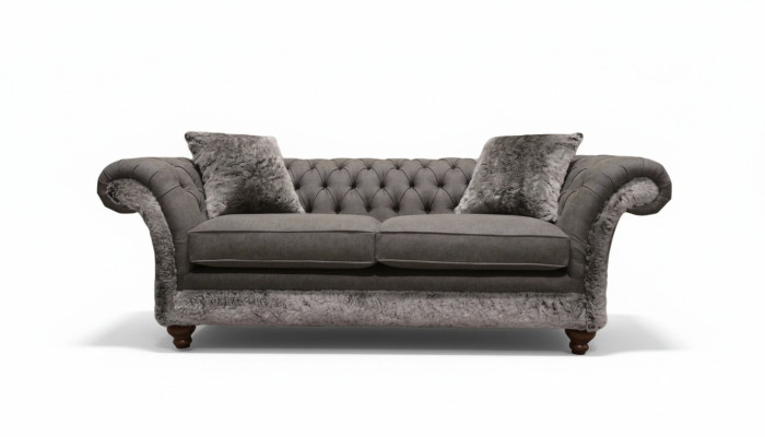 Canapé Chesterfield 3 places Tissu classique Canapé 3 places Textile