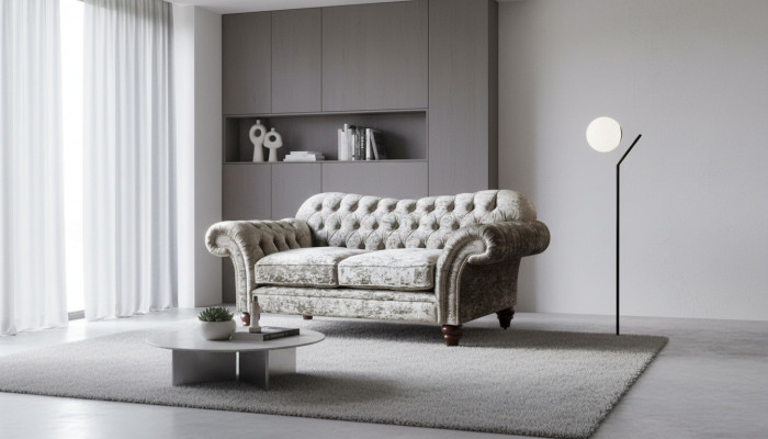 Revêtement Chesterfield en tissu canapé 2 places Canapé Design Luxury Tissu Canapés