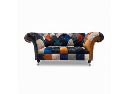 Sofas Siège Tissu Design Trois Places Luxe Meubles Chesterfield Multicolore