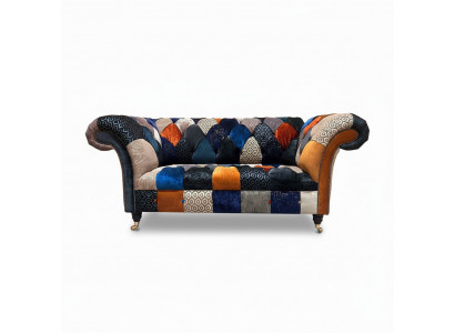 Sofas Siège Tissu Design Trois Places Luxe Meubles Chesterfield Multicolore