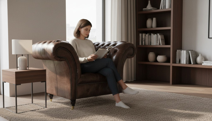 Fauteuil Chesterfield Design Classique Salon Rembourrage Style Meuble 1 Place