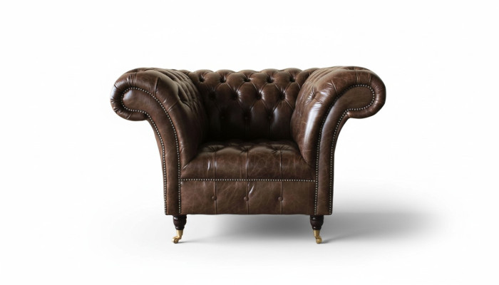 Fauteuil Chesterfield Design Classique Salon Rembourrage Style Meuble 1 Place