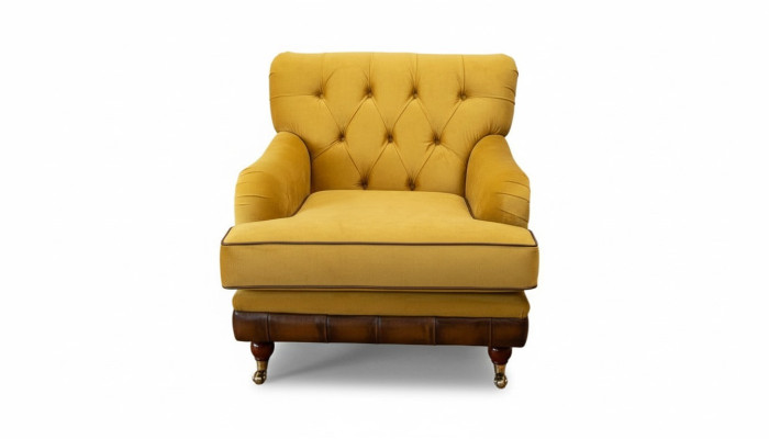 Fauteuil 1 place Canapés Tissu Salle de séjour Textile Meubles de luxe Chesterfield 1 place
