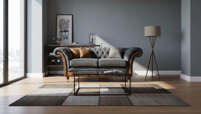 Canapé 2 places Canapés design Canapés Tissu Chesterfield Deux places