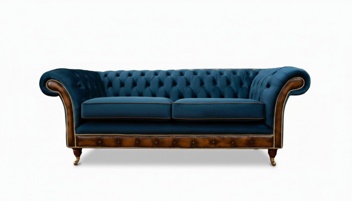 Design du canapé trois places Rembourrage Canapé Chesterfield Meuble de salon Siège