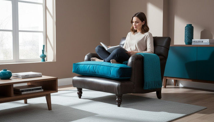 Chesterfield Fauteuil Canapé 1 Place Canapés Rembourrage Canapé Cuir Gris