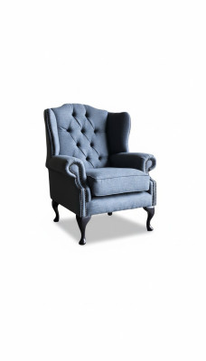 Fauteuil 1 place en tissu Lounge Luxe Rembourrage Fauteuil à oreilles Fauteuil Design 1 place
