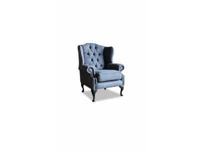 Fauteuil 1 place en tissu Lounge Luxe Rembourrage Fauteuil à oreilles Fauteuil Design 1 place