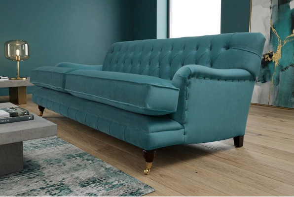 Canapé 3 places Tissu Design Canapé Rembourrage Canapés Textile Moderne Chesterfield 1