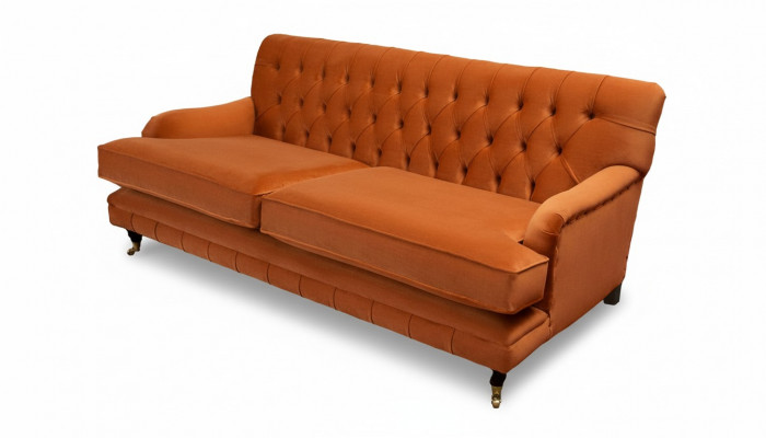 Canapé trois places 3 places Chesterfield en tissu design moderne Canapé de salon