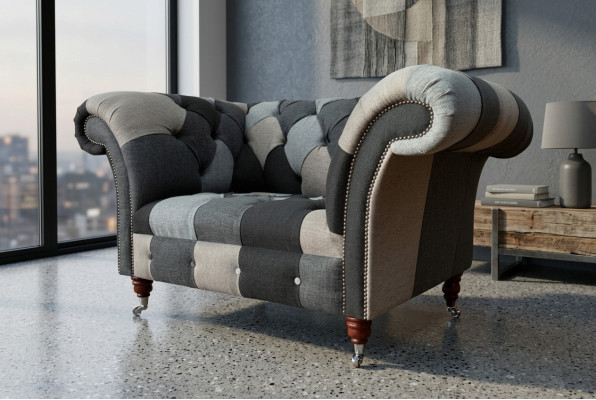 Canapé 1 place en tissu Lounge Luxe Revêtement nouveau Fauteuil Design Canapé