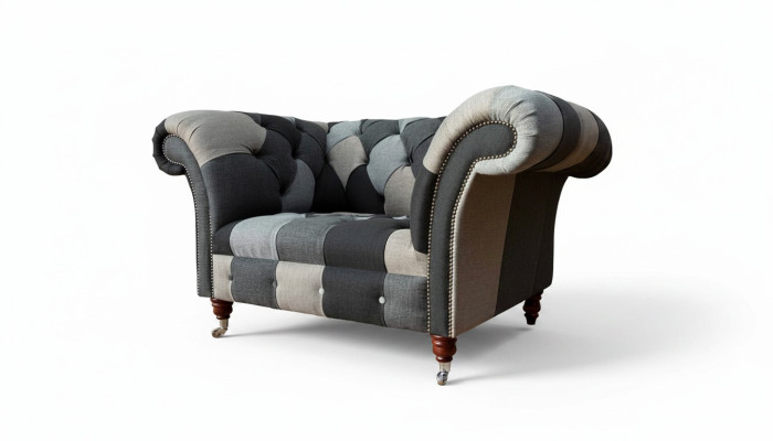 Canapé 1 place en tissu Lounge Luxe Revêtement nouveau Fauteuil Design Canapé
