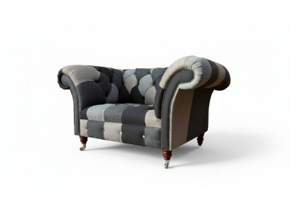 Canapé 1 place en tissu Lounge Luxe Revêtement nouveau Fauteuil Design Canapé