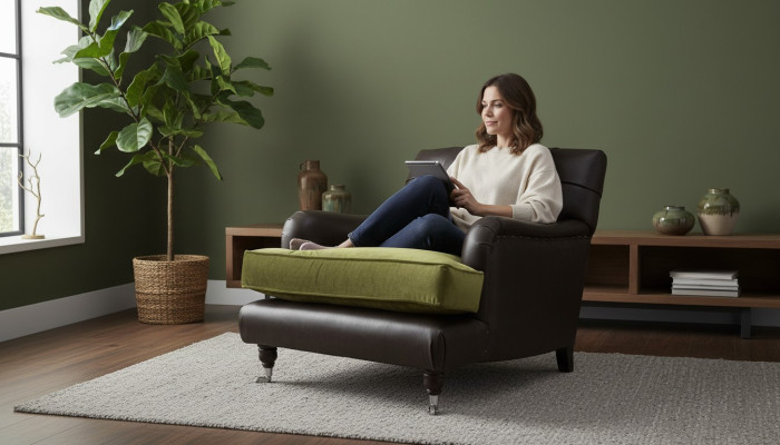 Chesterfield Fauteuil Design Revêtement Canapé Chesterfield Cuir