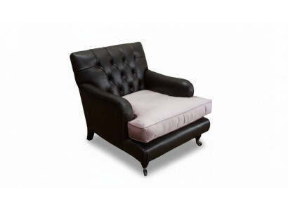 Fauteuil Canapé Design Salon Détente Marron Rembourrage Luxe Chesterfield nouveau