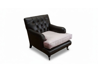 Fauteuil Canapé Design Salon Détente Marron Rembourrage Luxe Chesterfield nouveau