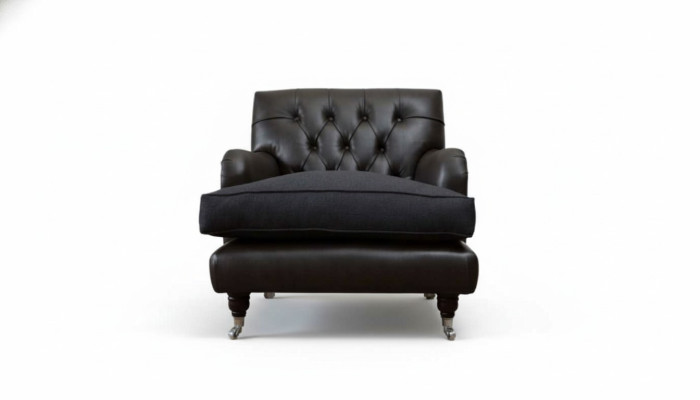 Fauteuil Chesterfield design Canapé rembourré Canapés de luxe 1 Siège Cuir