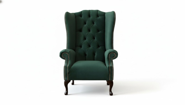 Fauteuil de design Chesterfield Rembourrage Luxueux en Textile Canapés Fauteuils à Ailes