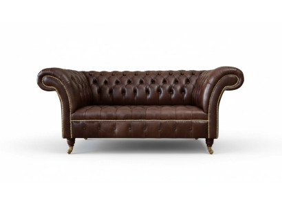 Canapé 2 places rembourré Chesterfield neuf
