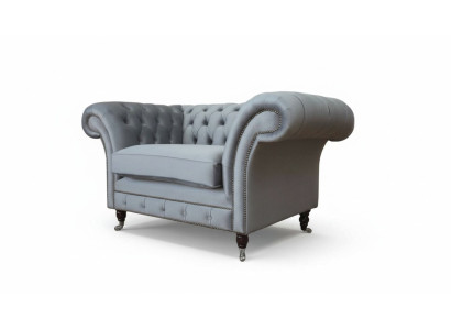 Chesterfield Fauteuil Tissu Canapé Tissu Canapés Canapés Salon Gris