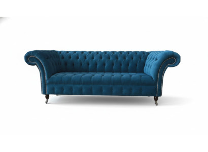 Canapé trois places, canapé en tissu Chesterfield design, canapés, canapé en textile