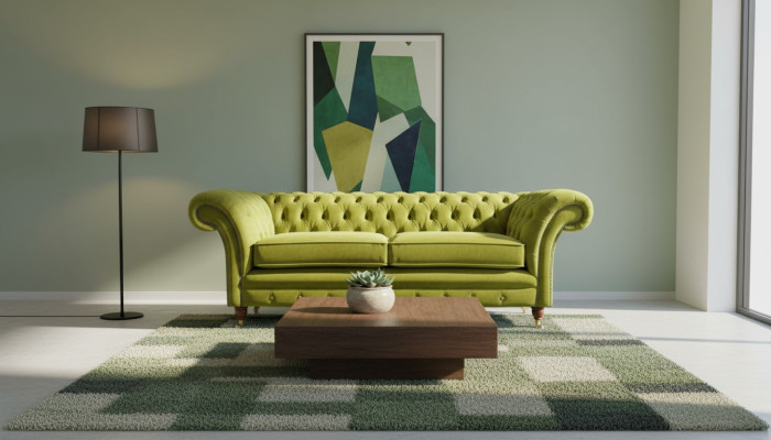 Canapé 3 places en tissu Design Canapé Rembourrage Canapés Textile Moderne Chesterfield