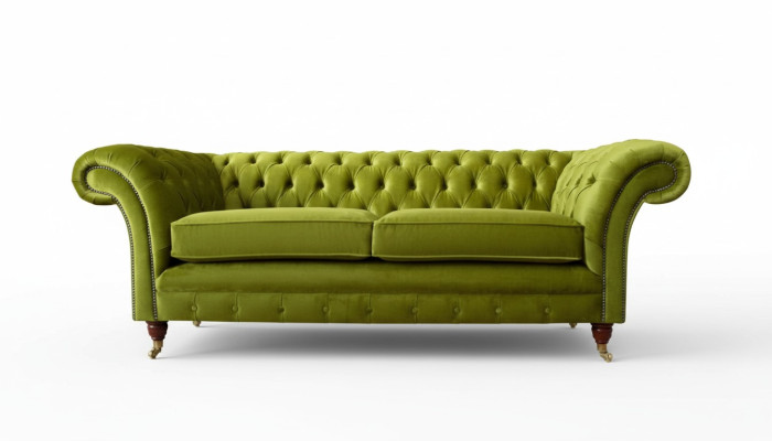 Canapé 3 places en tissu Design Canapé Rembourrage Canapés Textile Moderne Chesterfield