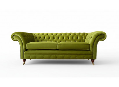Canapé 3 places en tissu Design Canapé Rembourrage Canapés Textile Moderne Chesterfield