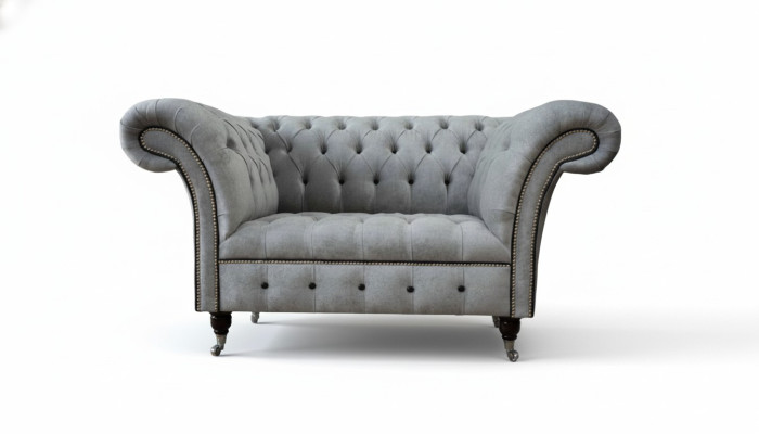Fauteuil Chesterfield en tissu Design de salle de séjour Tapisserie Textile Design de luxe