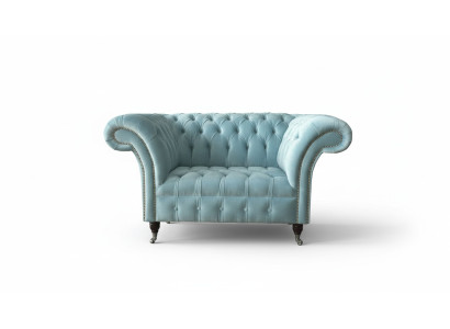 Fauteuil Chesterfield Turquoise Canapé Rembourré 1 place Design Rembourrage neuf