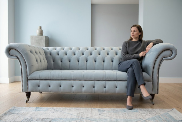 Canapé 3 places en cuir Chesterfield de luxe Canapés de designer de luxe nouvel