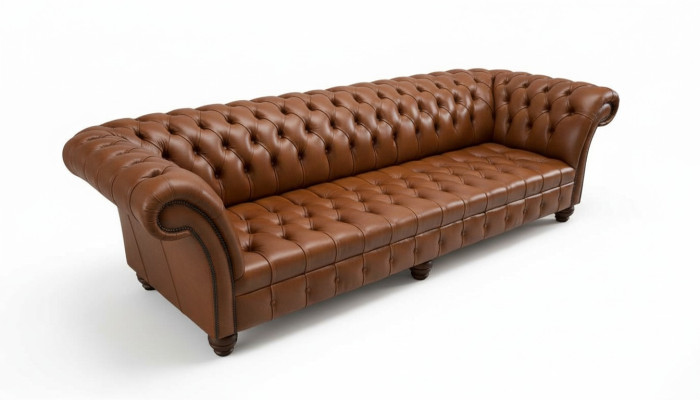 Canapé Salon Chesterfield Canapé Rembourrage Canapés 4 Places Cuir xxl grand