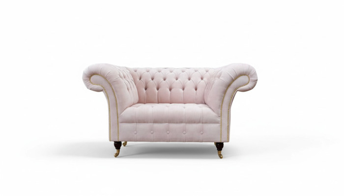 Fauteuil Rembourrage Canapé Tissu Chesterfield Canapés 1 Place Rose