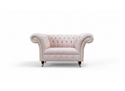 Fauteuil Rembourrage Canapé Tissu Chesterfield Canapés 1 Place Rose