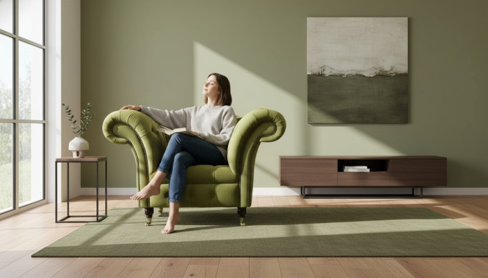 Fauteuil Chesterfield design Canapé Rembourrage Tissu de luxe Canapés une place
