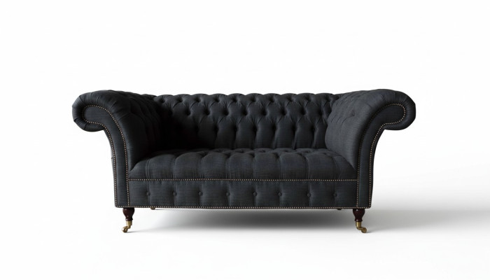 Design canapé Chesterfield en tissu 2 places Tissu d'ameublement Textile nouveau