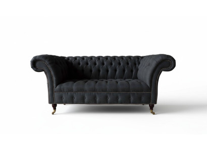 Design canapé Chesterfield en tissu 2 places Tissu d'ameublement Textile nouveau