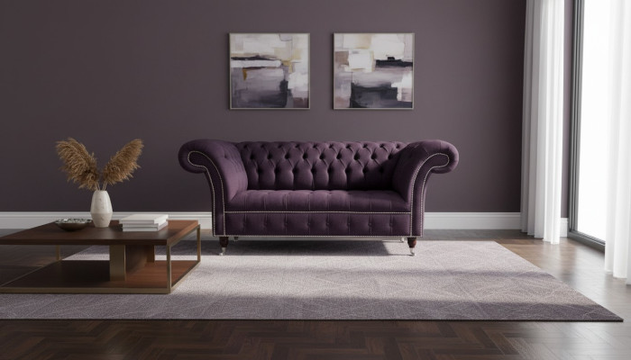 Canapé Rembourrage Canapés neufs Canapé 2 places Design Chesterfield Tissu Canapé