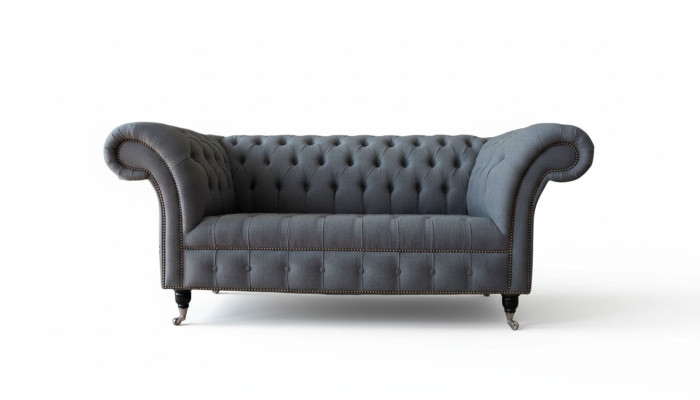 Mobilier de bureau Chesterfield en tissu pour canapé à deux places