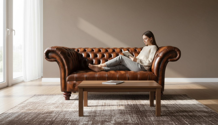 Canapé Chesterfield de luxe 2 places