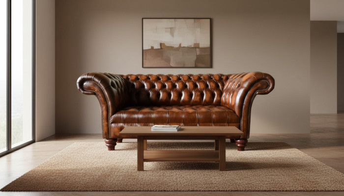 Canapé Chesterfield de luxe 2 places