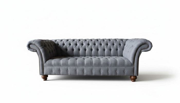 Canapé 3 places Chesterfield Revêtement en tissu Siège Tissu Canapés Canapé neuf
