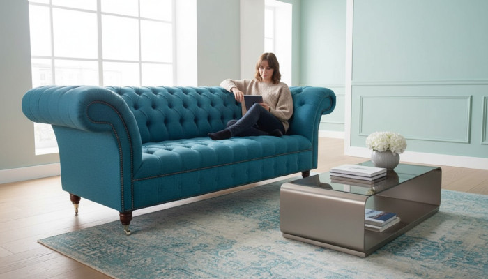 Canapé Chesterfield Canapé Tapisserie Designer 3 Places Canapés neufs trois places