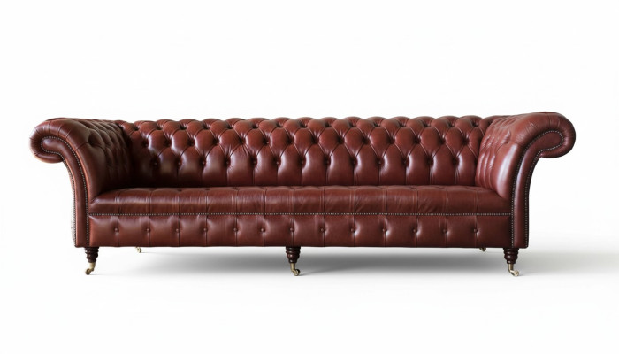 Canapé en cuir 4 places Design Chesterfield Canapé en cuir 245 cm