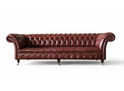 Canapé en cuir 4 places Design Chesterfield Canapé en cuir 245 cm